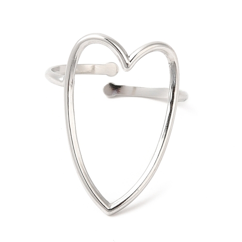 Inel Empty Heart Argintiu