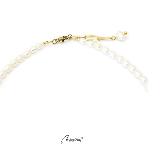 Colier din Perle Line - Auriu