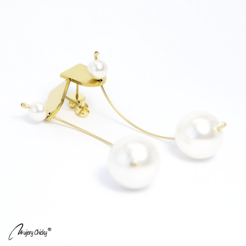 Cercei Perla Floating - Auriu