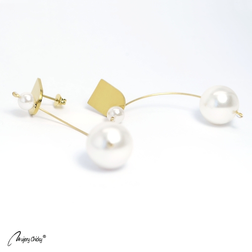 Cercei Perla Floating - Auriu