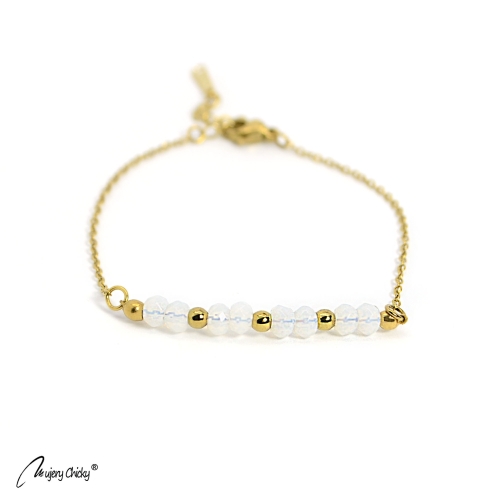 Set de 4 Brățări cu Piatra Lunii – Auriu