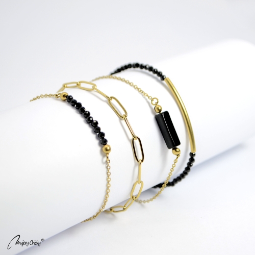 Set de 4 Brățări cu Spinel – Auriu