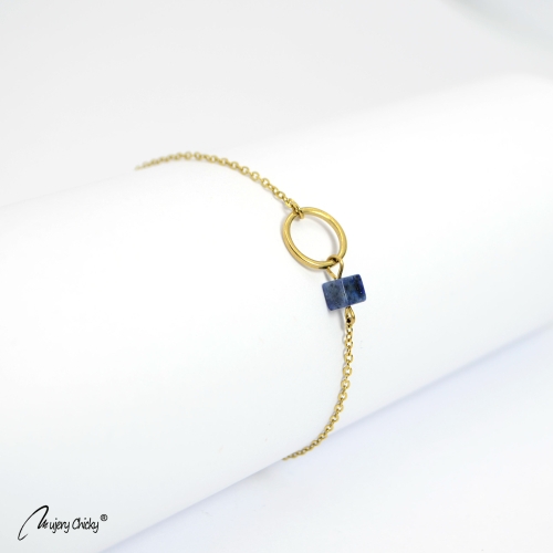 Set de 4 Brățări cu Lapis Lazuli – Auriu
