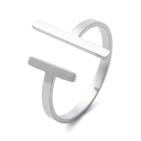 Inel Double Line Auriu 
