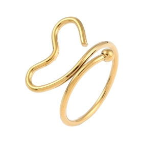 Inel Heart Line Auriu 
