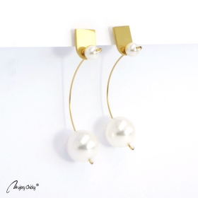 Cercei Perla Floating - Auriu